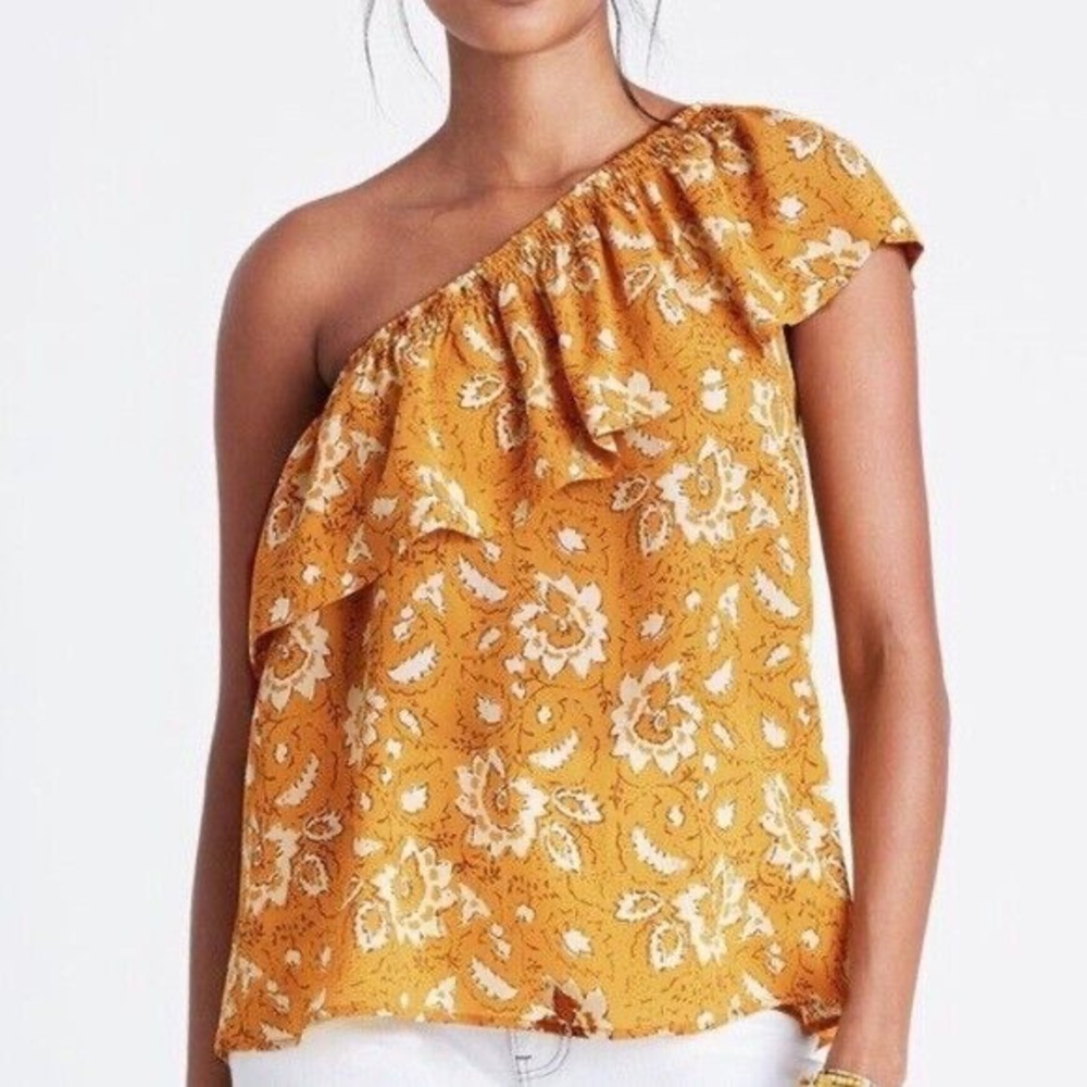 MADEWELL Silk One Shoulder Top